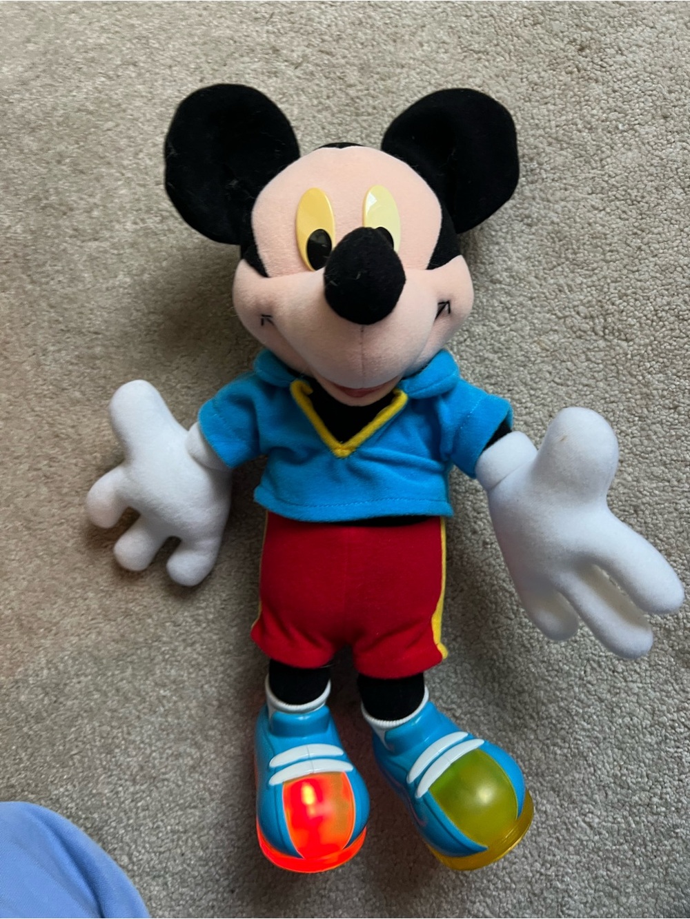 1990’s Working Vintage Disney Mattel Mickey Mouse Plush with Sound and Colors